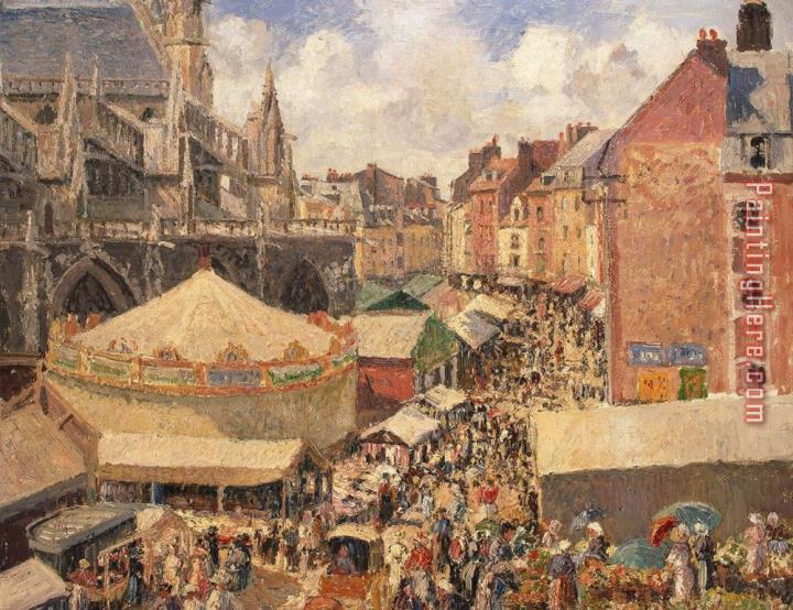 Camille Pissarro The Fair in Dieppe